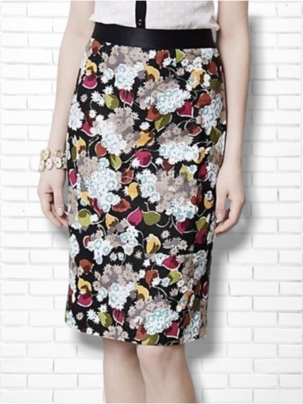 Anthropologie Girls from Savoy Eero Floral Pencil Skirt Size 6